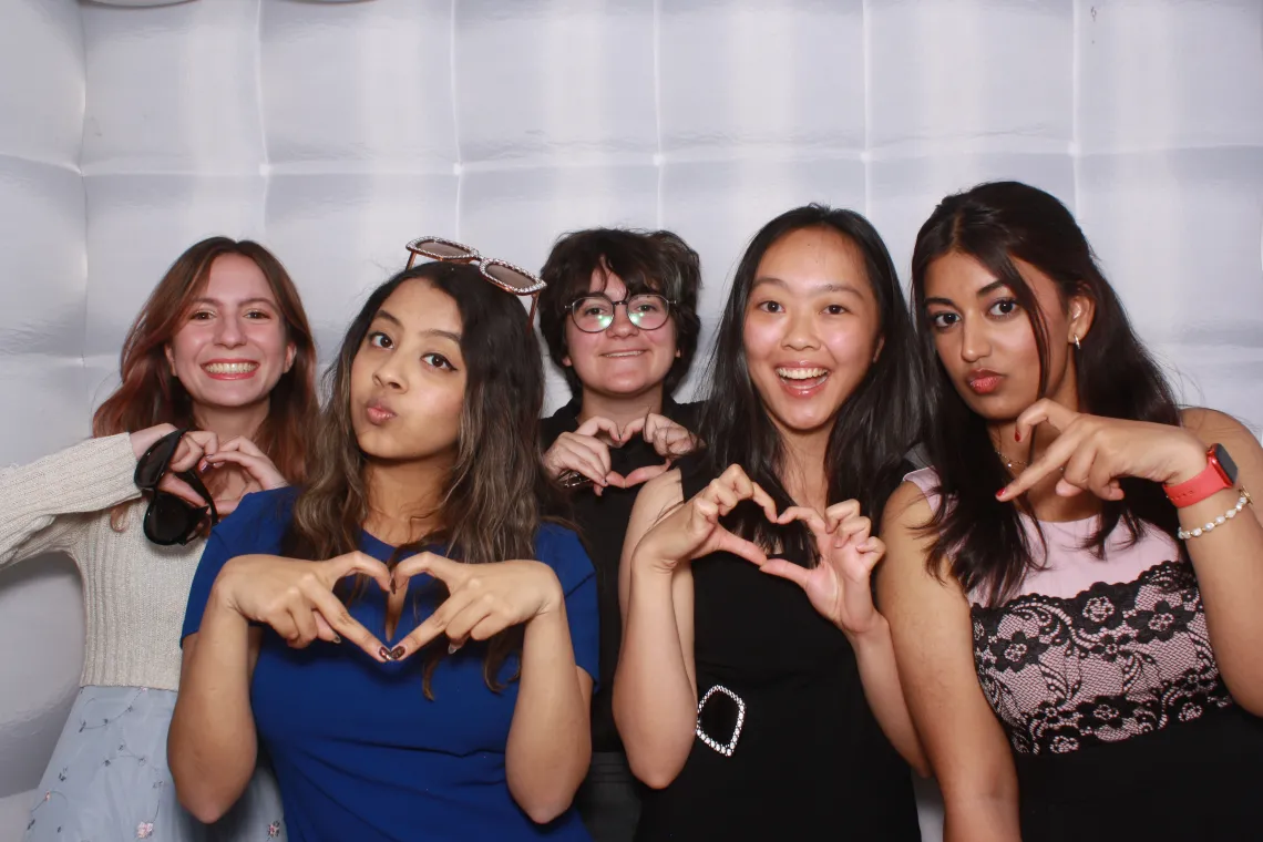 A group of students in a group photo during a networking event hosted by The Womens Network at the University of Arizona